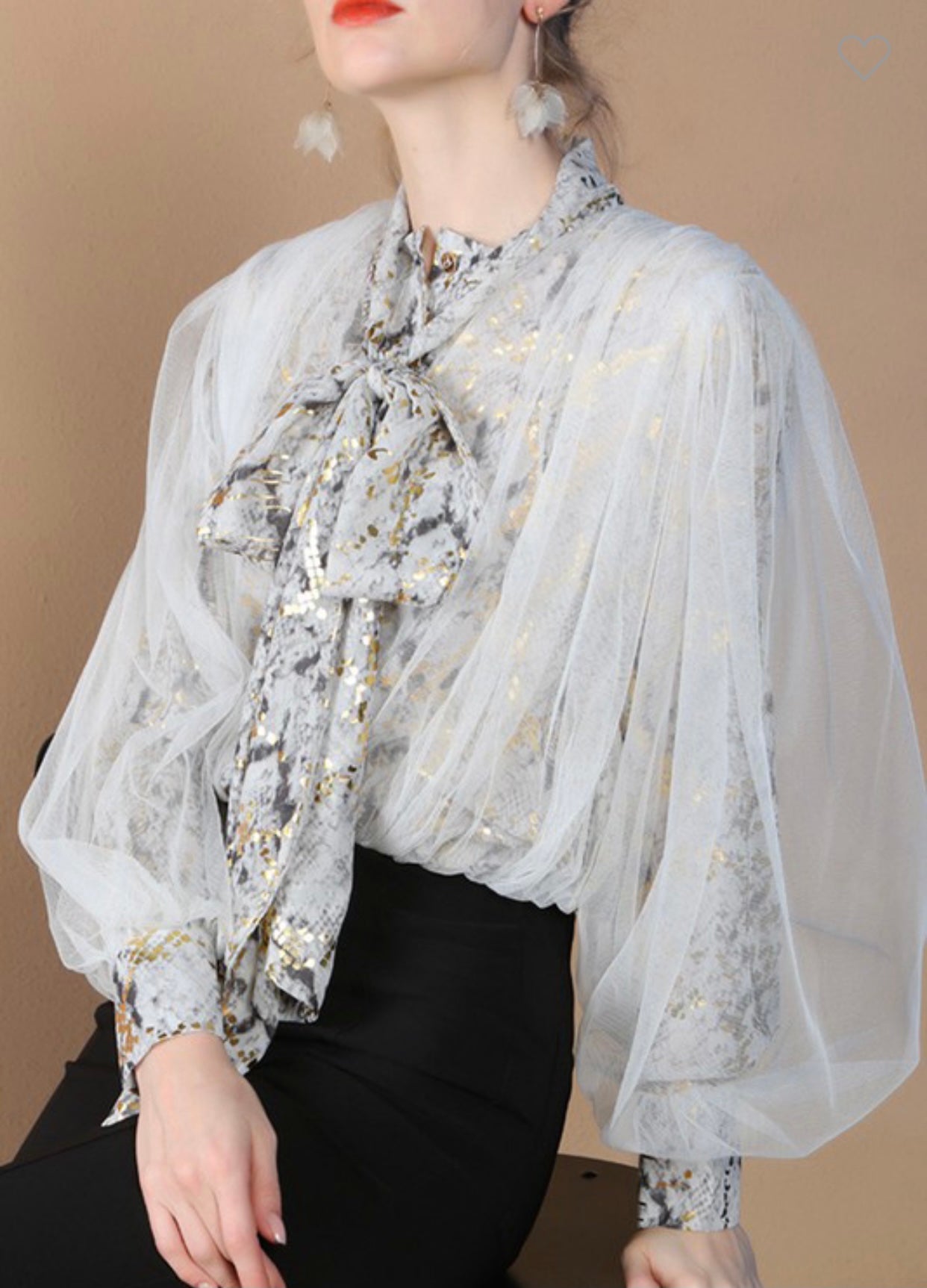 Animal Print Layered Top