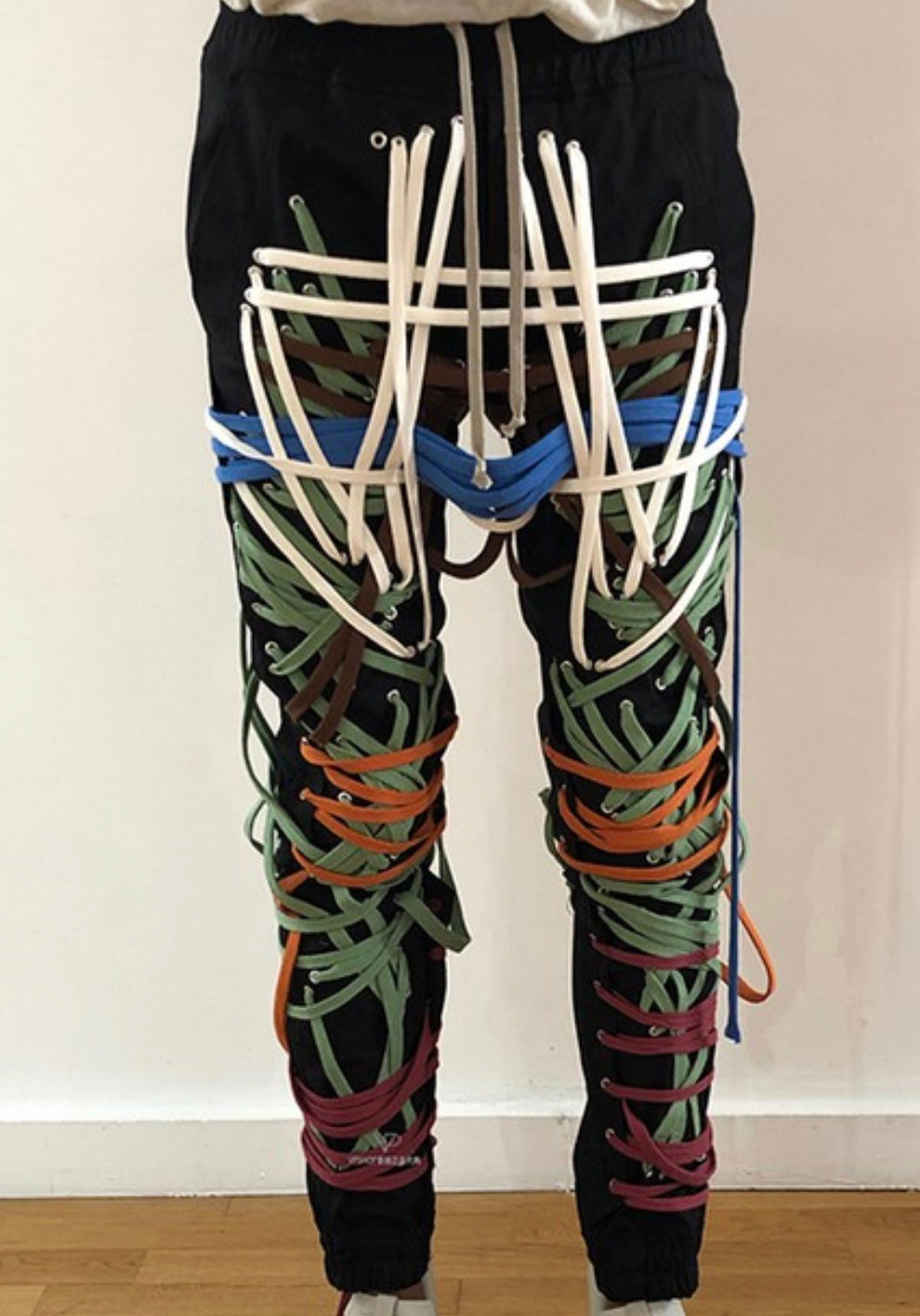 Multicolored Tie String Pants