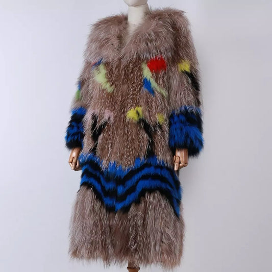 Long Knit Fur Sweater