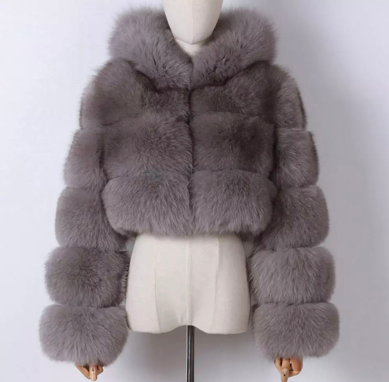 Cropped Hooded Genuine Fox – Walk In Closet by Ava W