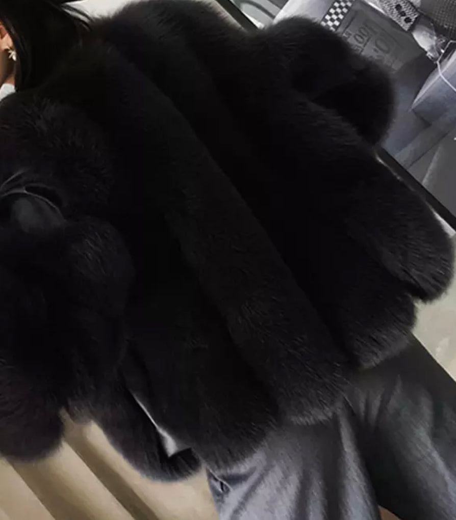 Genuine Leather And Fox Bomber